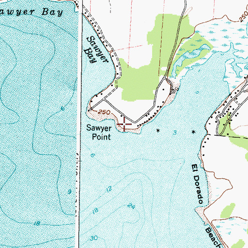 Topographic Map of Sawyer Point, NY