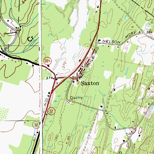 Topographic Map of Saxton, NY