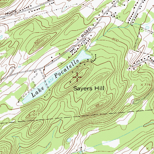 Topographic Map of Sayers Hill, NY