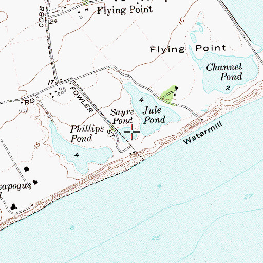 Topographic Map of Sayre Pond, NY