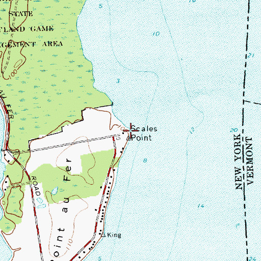 Topographic Map of Scales Point, NY