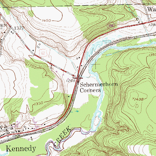 Topographic Map of Schermerhorn Corners, NY