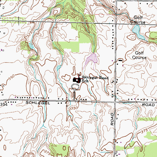 Topographic Map of Schlegel Road Elementary School, NY