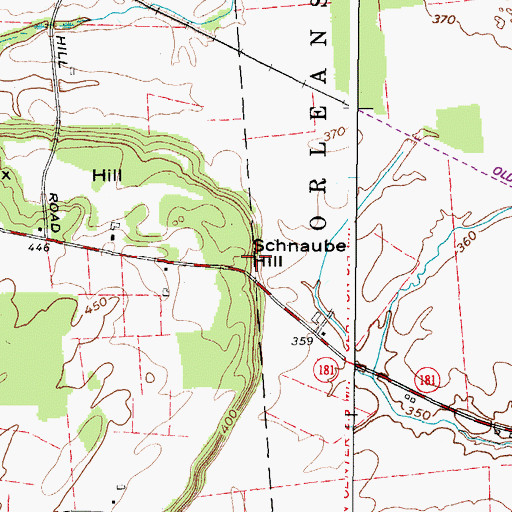 Topographic Map of Schnauber Hill, NY