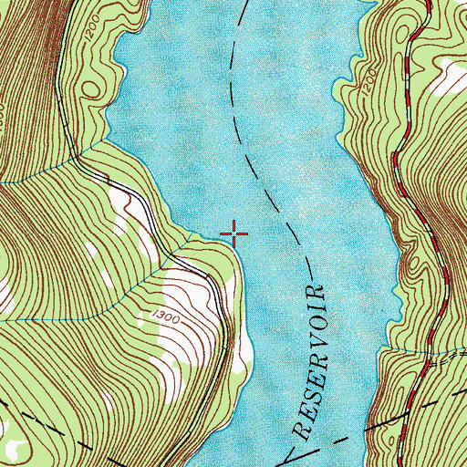Topographic Map of Schoharie Reservoir, NY