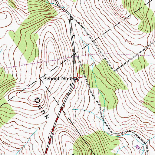 Topographic Map of School Number 5 (historical), NY