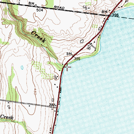 Topographic Map of Schuyler Creek, NY
