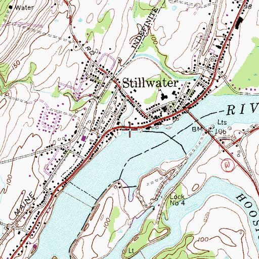 Topographic Map of Schuyler Creek, NY