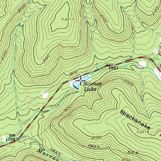 Topographic Map of Science Lake, NY