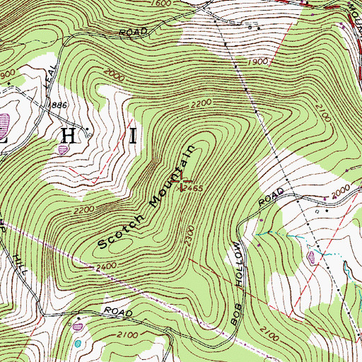 Topographic Map of Scotch Mountain, NY