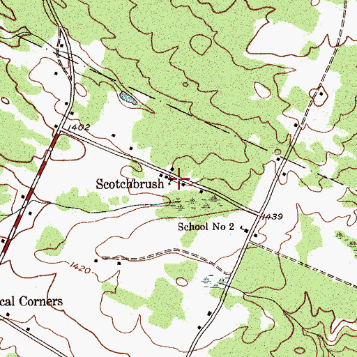 Topographic Map of Scotchbrush, NY
