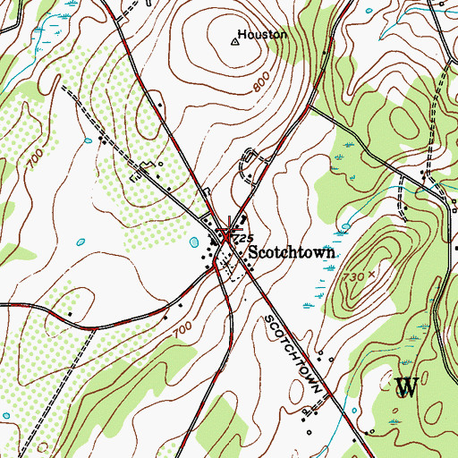 Topographic Map of Scotchtown, NY