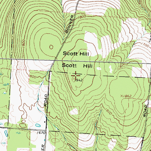 Topographic Map of Scott Hill, NY