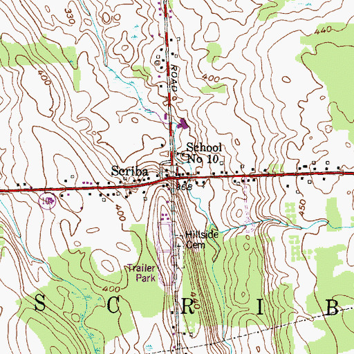 Topographic Map of Scriba, NY