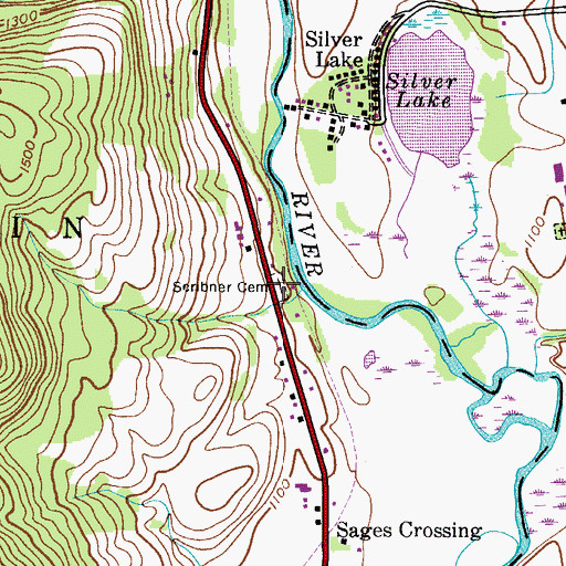 Topographic Map of Scribner Cemetery, NY