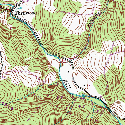 Topographic Map of Scudder Brook, NY