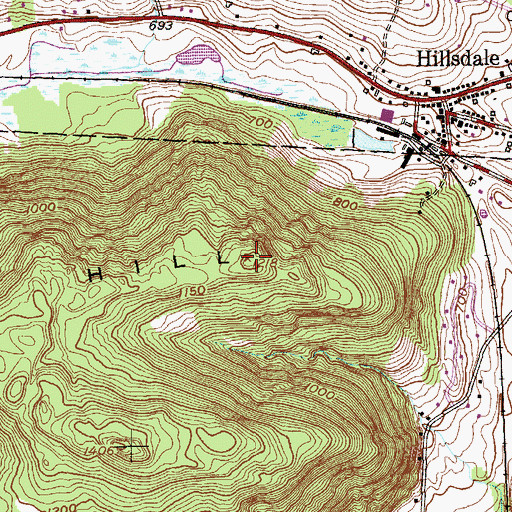 Topographic Map of Scutt Hill, NY