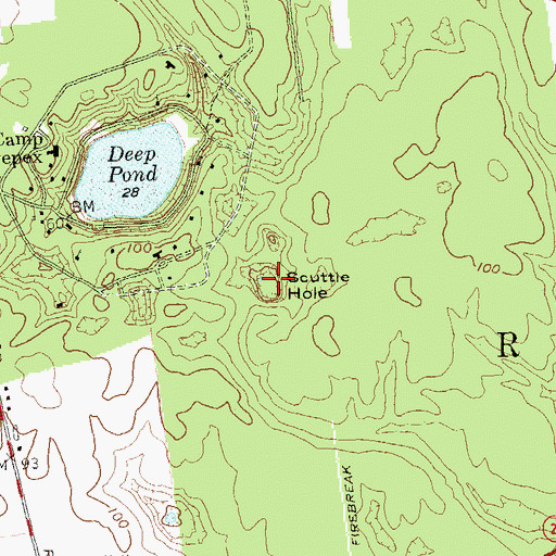 Topographic Map of Scuttle Hole, NY