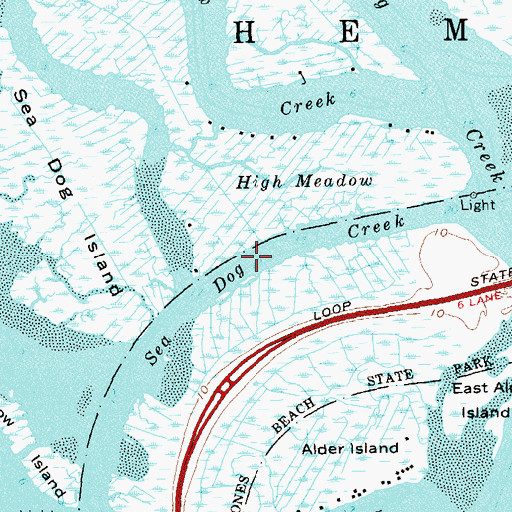 Topographic Map of Sea Dog Creek, NY