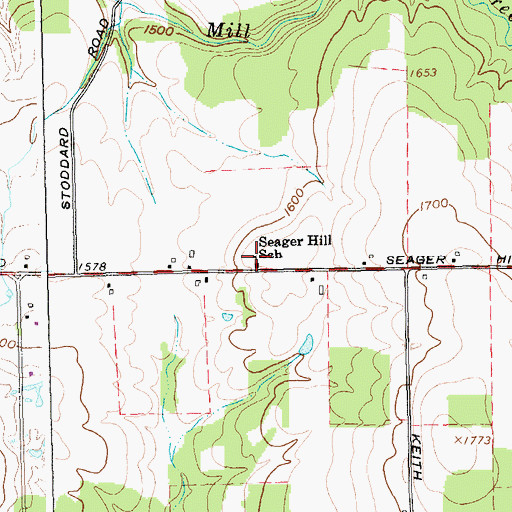 Topographic Map of Seager Hill School, NY