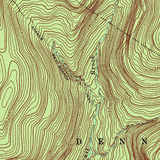 Topographic Map of Seager West Branch Trail, NY