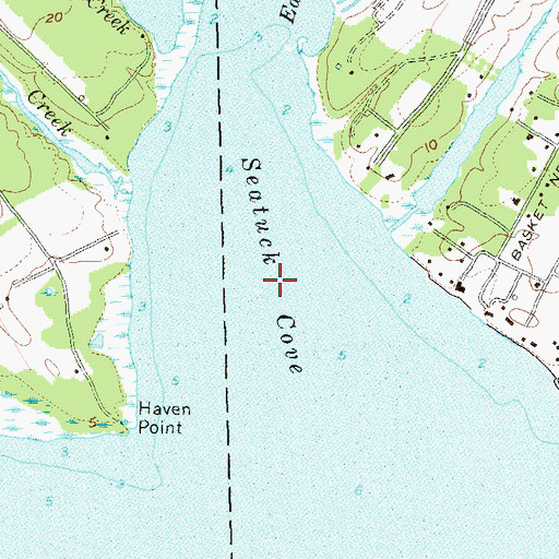 Topographic Map of Seatuck Cove, NY