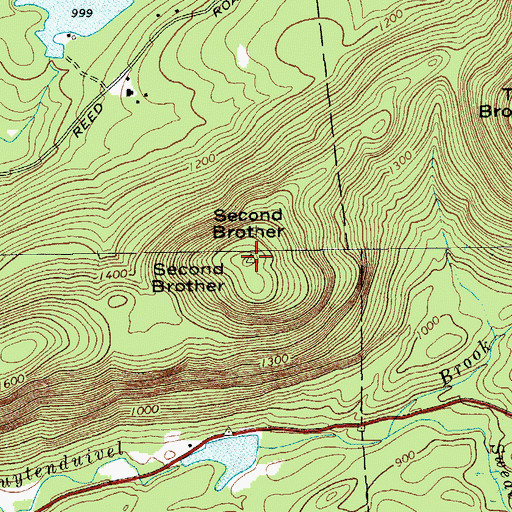 Topographic Map of Second Brother, NY