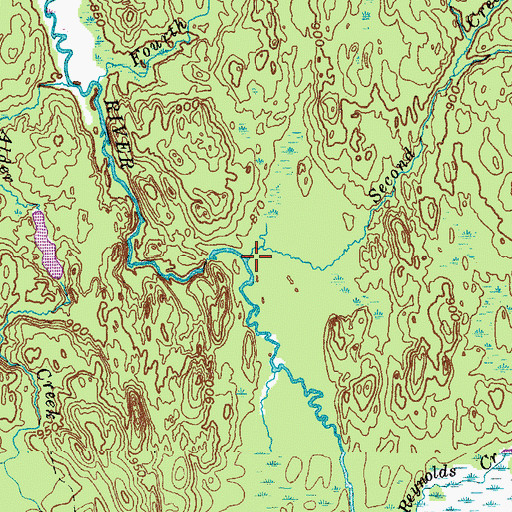 Topographic Map of Second Creek, NY