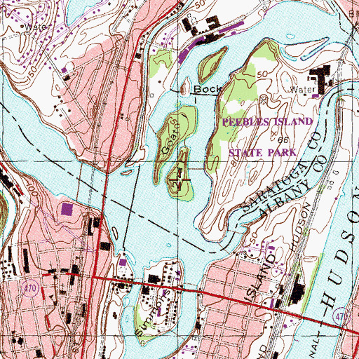 Topographic Map of Second Island, NY