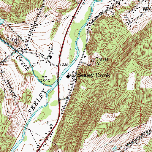 Topographic Map of Seeley Creek, NY