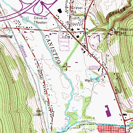 Topographic Map of Seeley Creek, NY