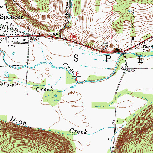 Topographic Map of Seelytown Creek, NY