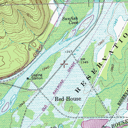 Topographic Map of Seneca Church, NY