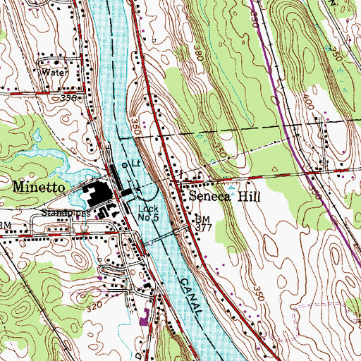 Topographic Map of Seneca Hill, NY