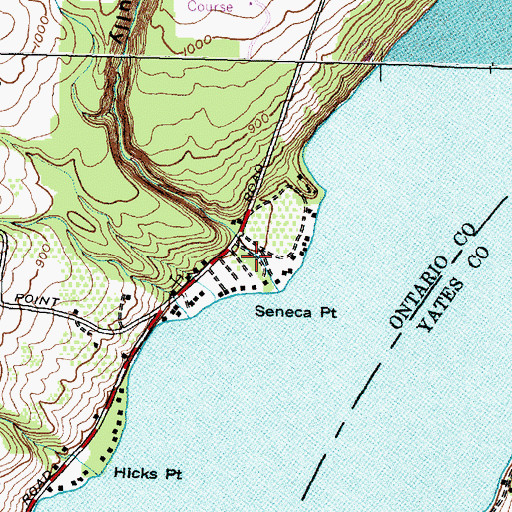 Topographic Map of Seneca Point, NY