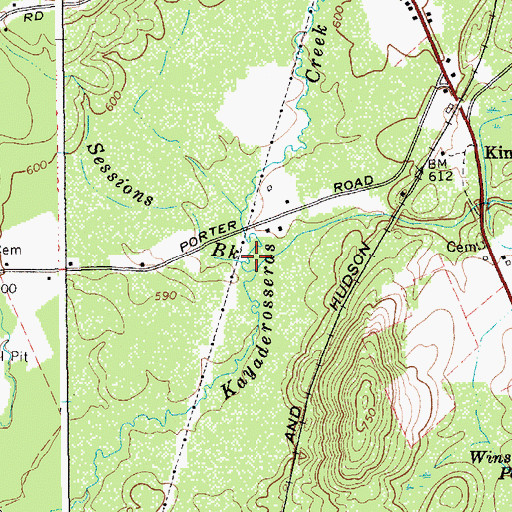 Topographic Map of Sessions Brook, NY