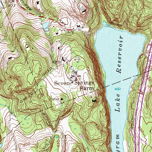 Topographic Map of Seven Springs Farm, NY