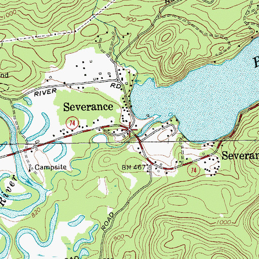 Topographic Map of Severance, NY