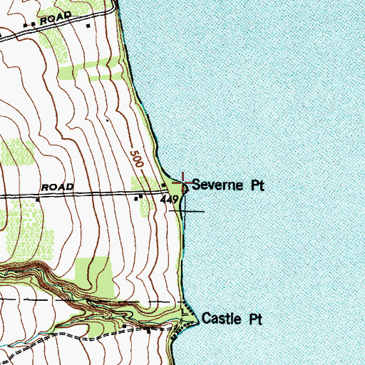 Topographic Map of Severne Point, NY