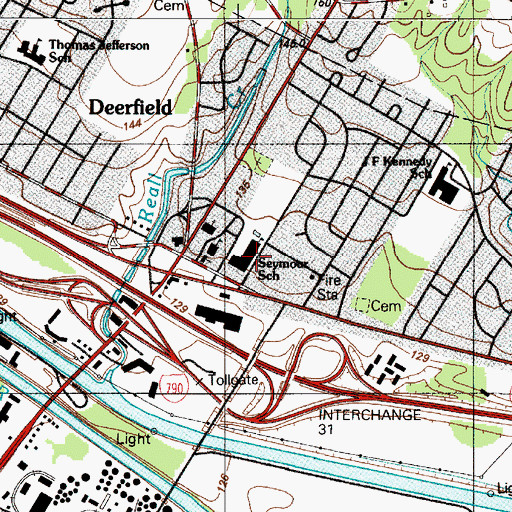 Topographic Map of Horatio Seymour School (historical), NY