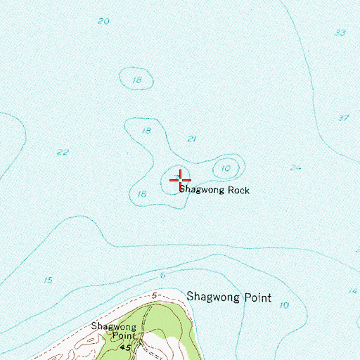 Topographic Map of Shagwong Rock, NY