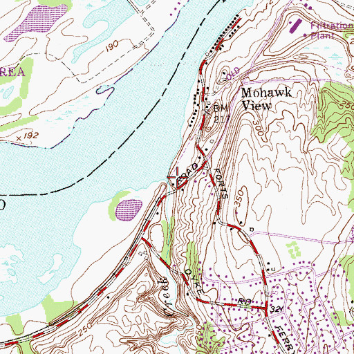 Topographic Map of Shakers Creek, NY