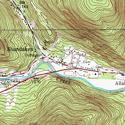 Topographic Map of Shandaken, NY