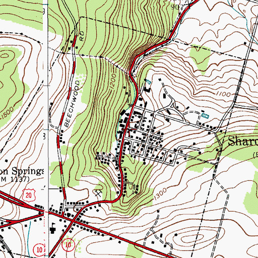 Topographic Map of Sharon Springs, NY