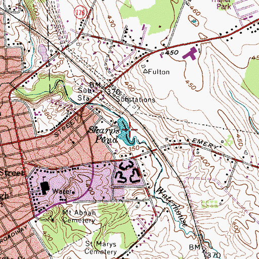 Topographic Map of Sharps Pond, NY