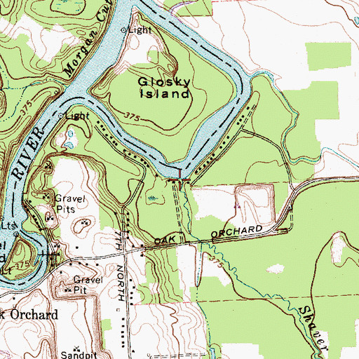 Topographic Map of Shaver Creek, NY