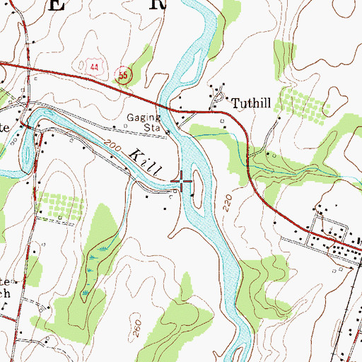 Topographic Map of Shawangunk Kill, NY