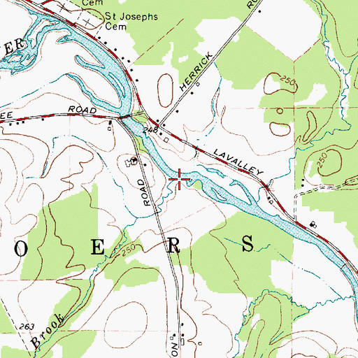 Topographic Map of Shedden Brook, NY