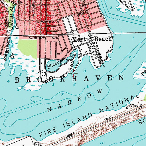 Topographic Map of Sheepen Creek, NY