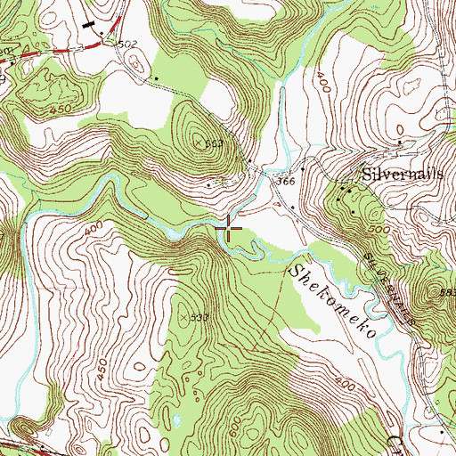 Topographic Map of Shekomeko Creek, NY